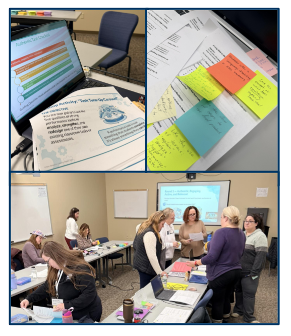 NH educators collaborating on a Task Tune-Up process for ELA performance assessments